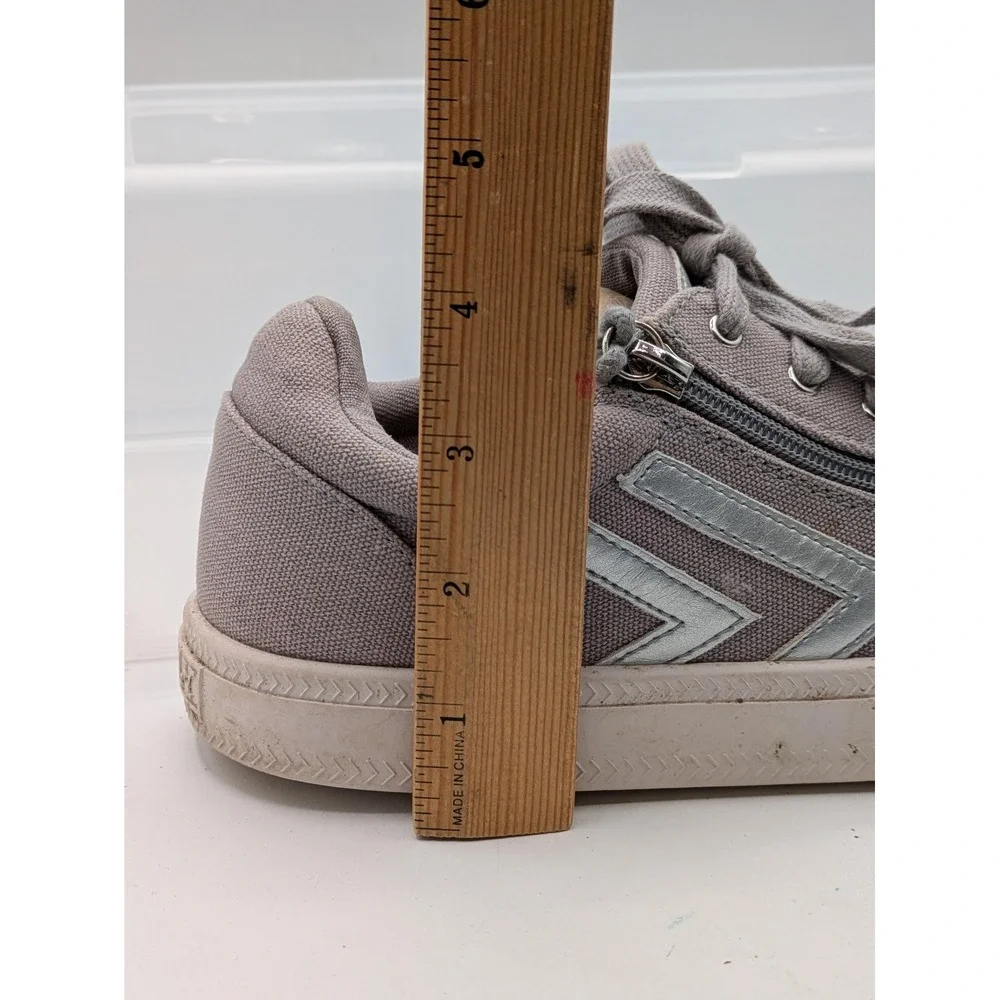 Billy CS Sneaker Shoes Kids Size 5W Gray Zip Canvas Low Top Casual Comfort